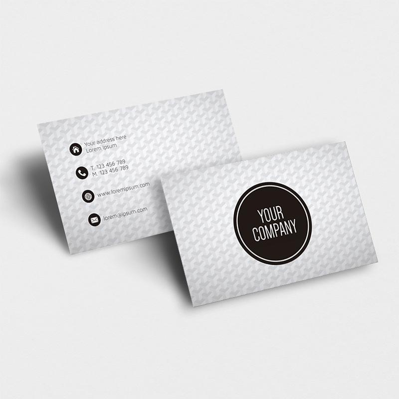Embossed and debossed business cards