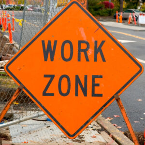 Construction zone signs