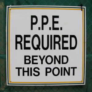 PPE requirement signs